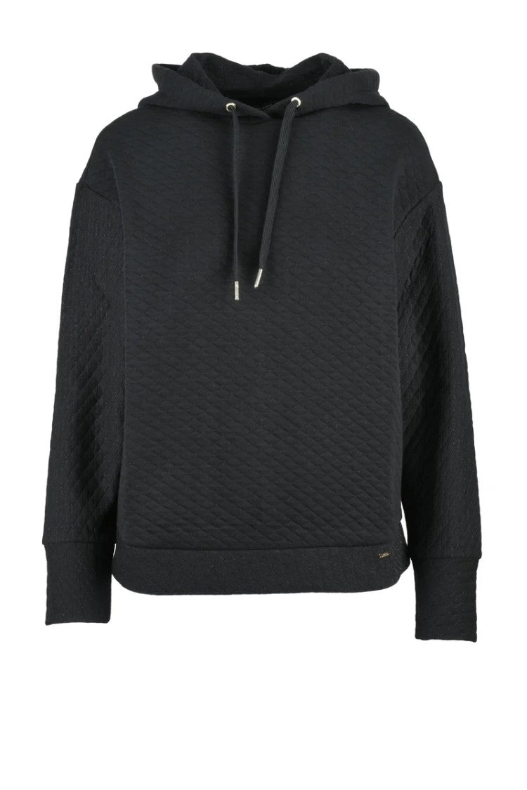 Armani Exchange Black Quilted Hooded Hoodie
