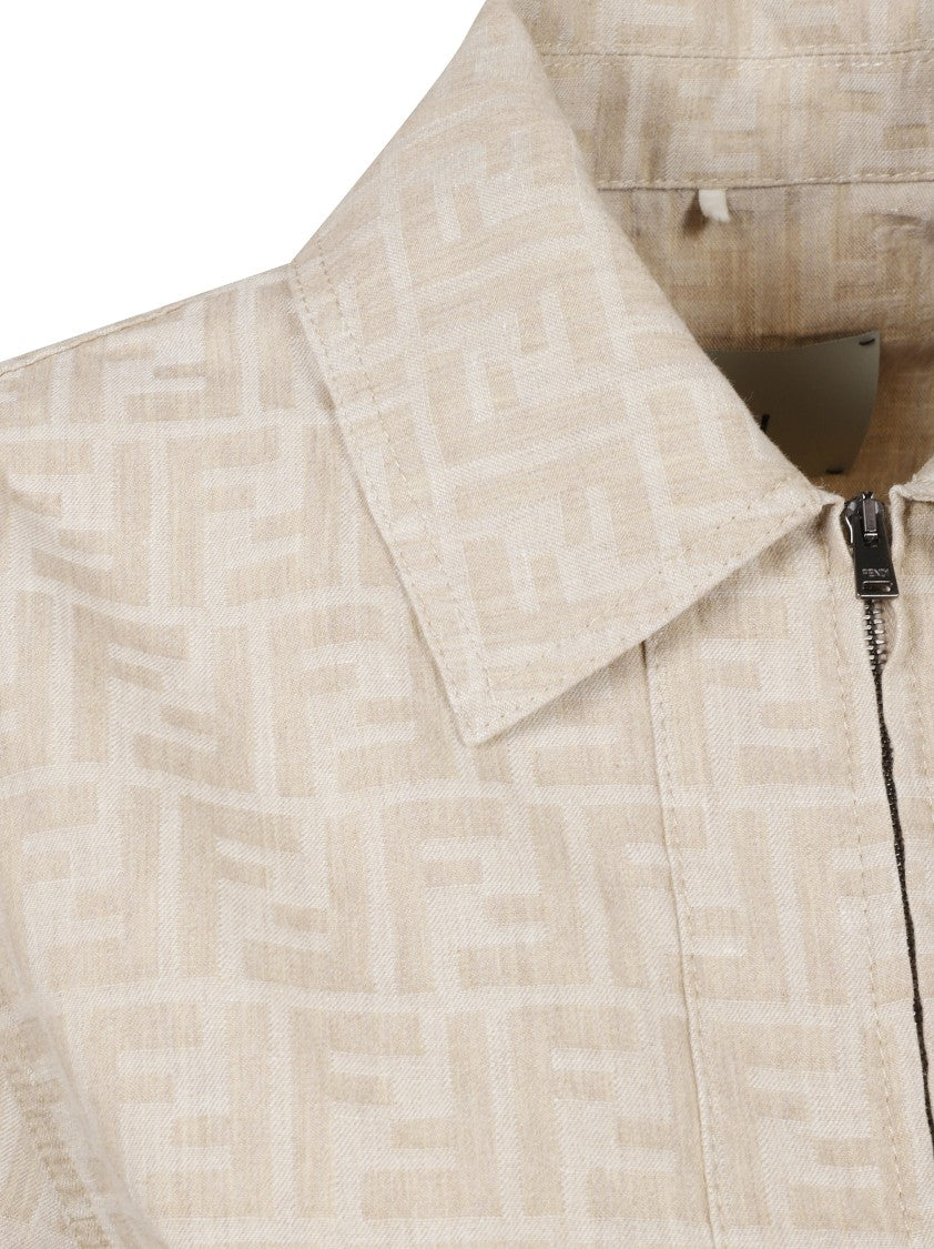 Fendi Cropped Beige Jacket