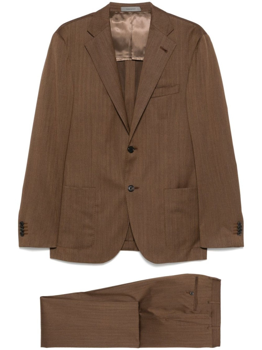 Corneliani Tailored Brown Suit With Notched Lapel