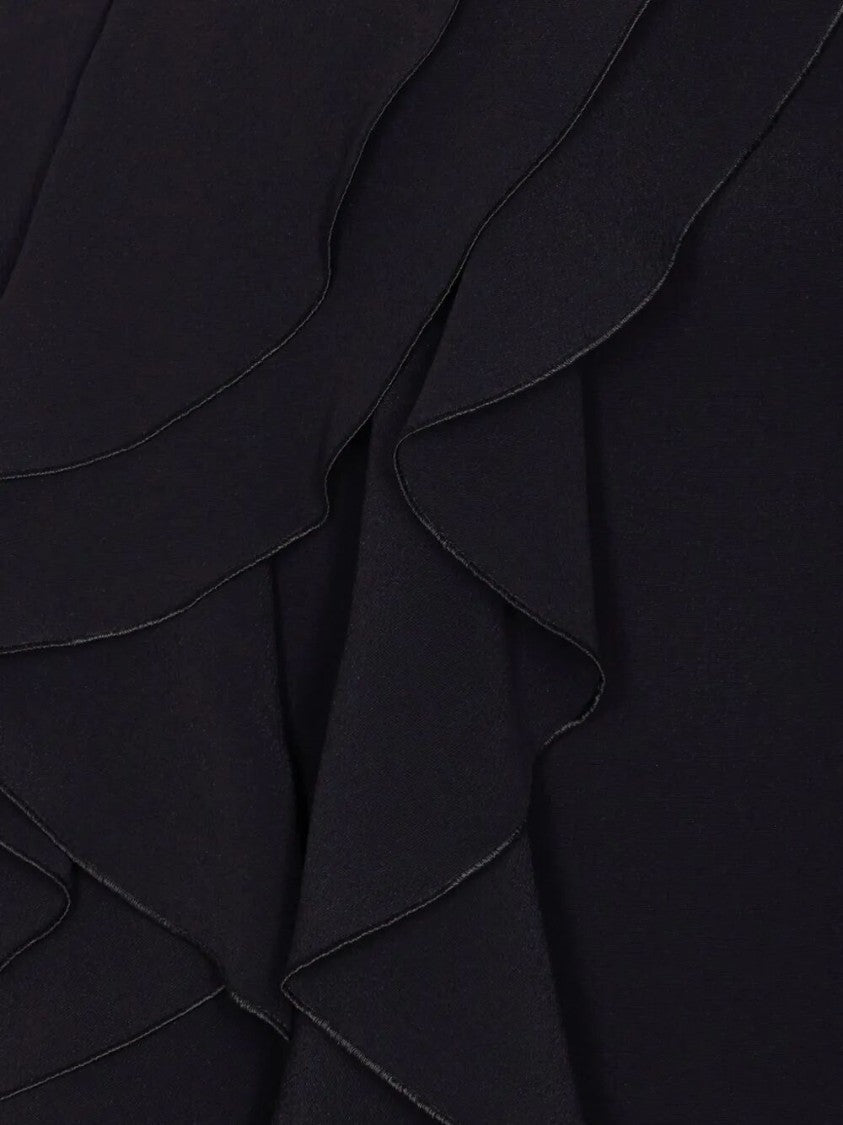 Chloé Ruffled Black Blouse