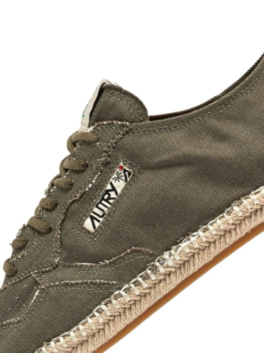 Autry Canvas Espadrilles With Jacquard Logo And Summer Motif