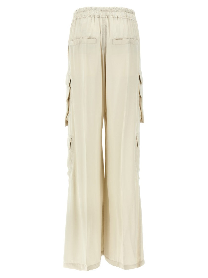 Rick Owens Wide-Leg Cargobelas Pants With Adjustable Drawstring Waist