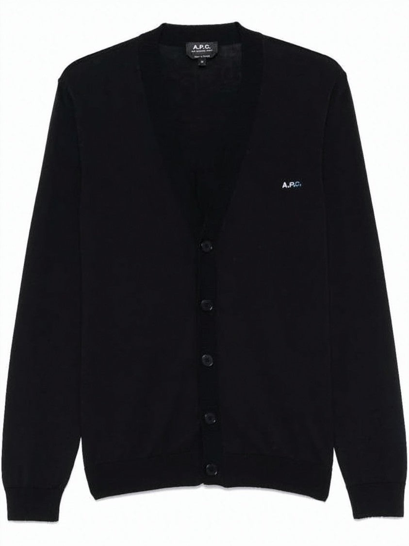 A.P.C. Deep V-Neck Button-Down Cardigan