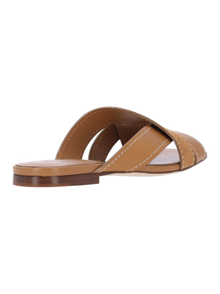 Tod's Leather Sandals – Brown
