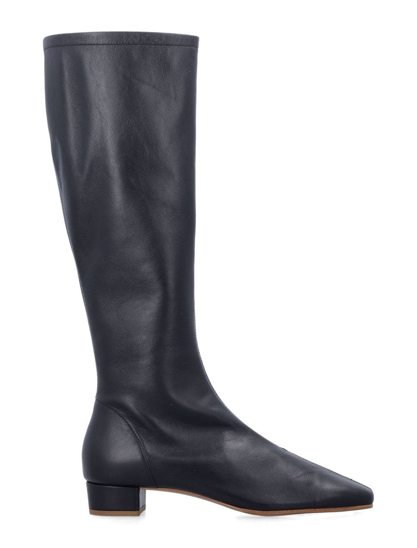 By Far Black Edie Knee-High Lambskin Boots