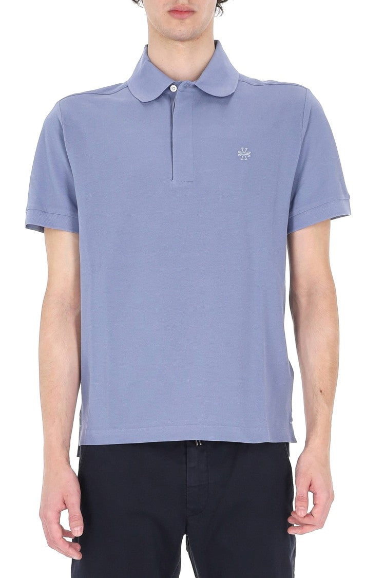 Jacob Cohen Aviation Blue Piquet Cotton Polo Shirt