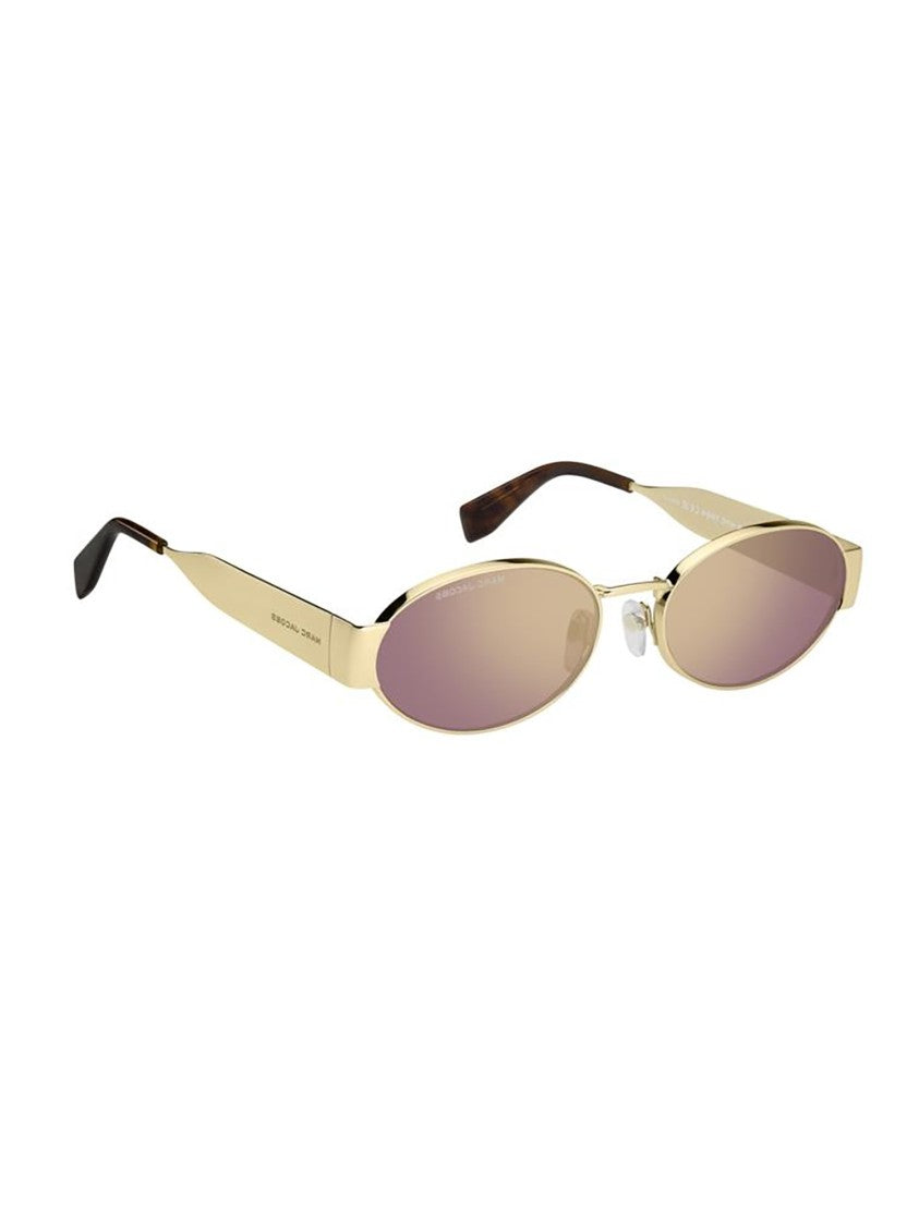 Marc Jacobs Sleek Oval Metallic Sunglasses With Gradient Lenses