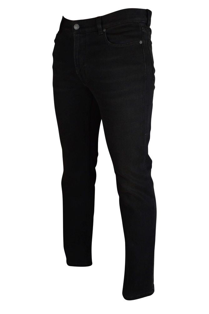 Balenciaga Washed Black Denim Jeans With Signature Branding