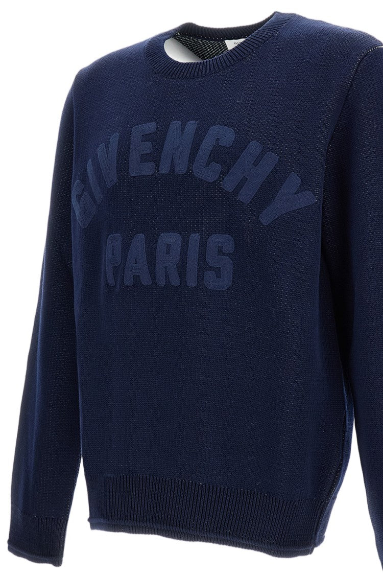 Givenchy Crewneck Sweater With Ottoman Detailing And Embroidered Logo