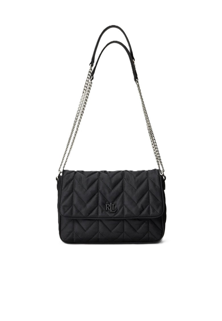 Lauren Ralph Lauren Black Stevie Recycled Messenger Shoulder Bag