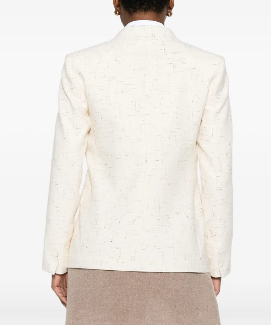 Fabiana Filippi Tailored Double-Breasted White Jacket