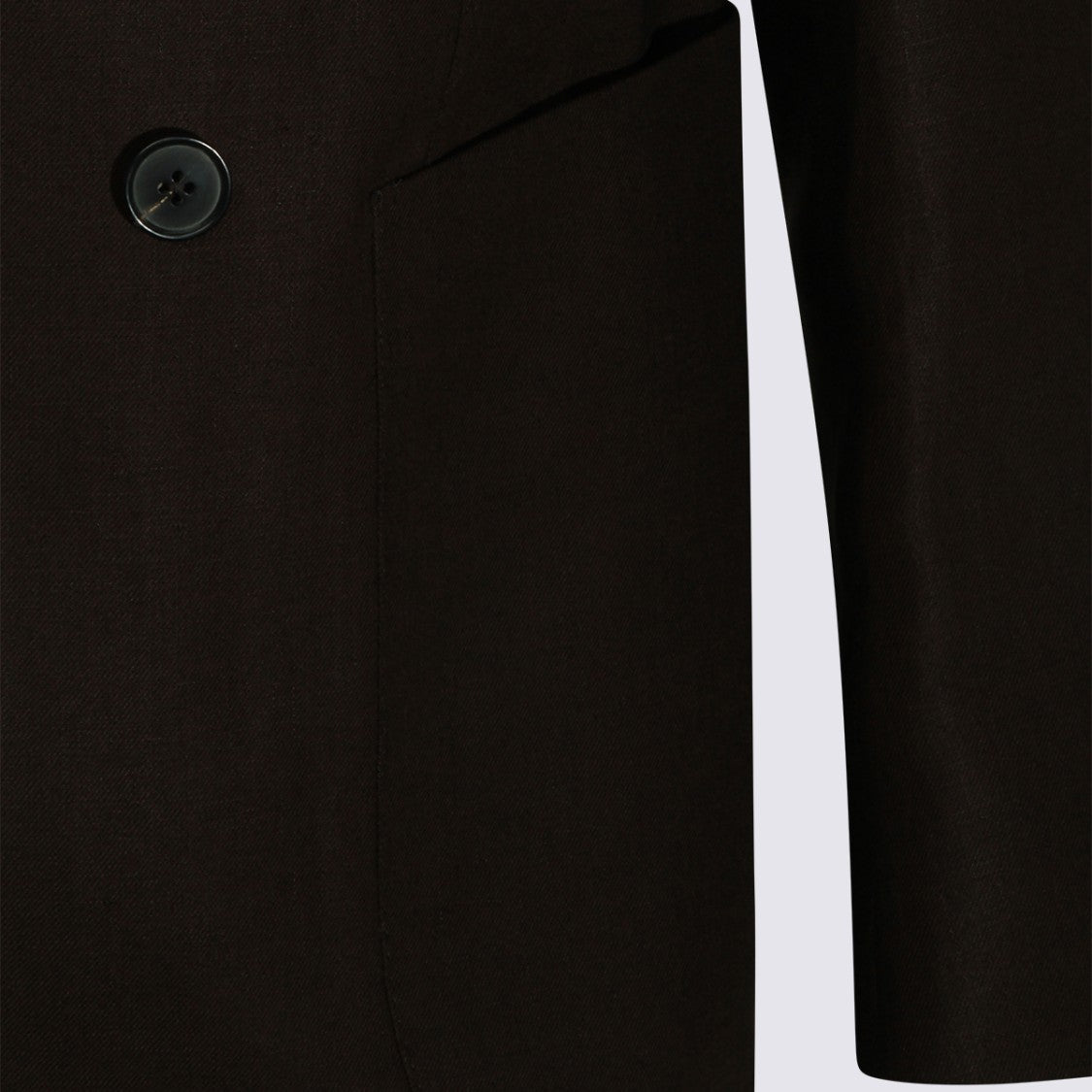 Zegna Double-Breasted Black Jacket With Classic Notch Lapel
