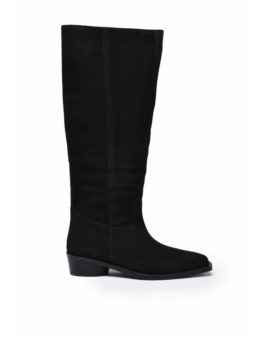 Marella Black Leather Cambusa Boots