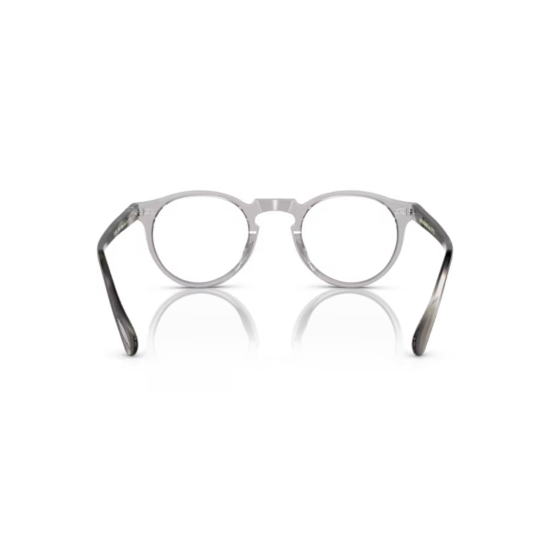 Oliver Peoples 0Ov5186 Translucent Acetate Round Frame Eyeglasses With Keyhole Bridge