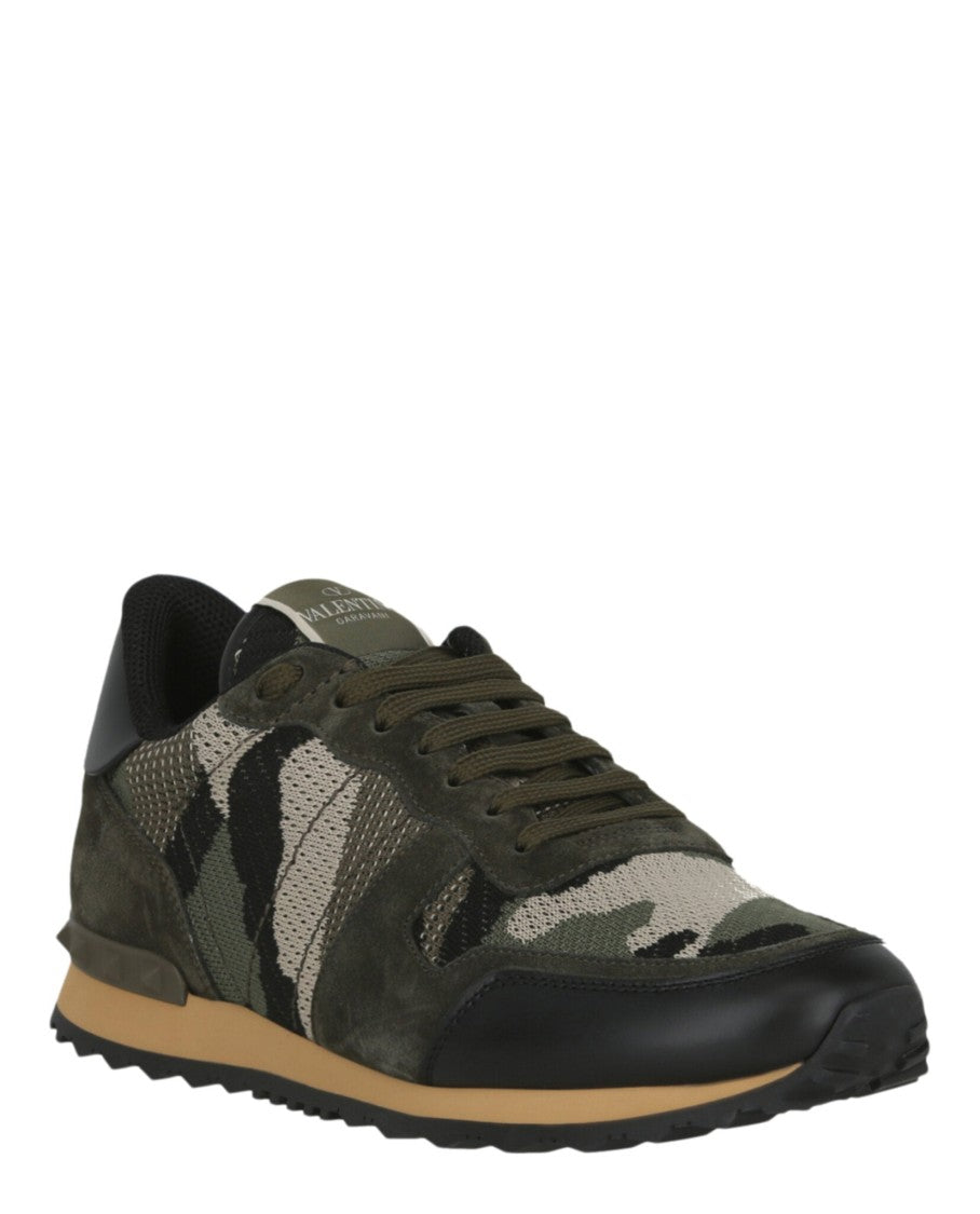 Valentino Garavani Rockrunner Camouflage-Print Sneakers