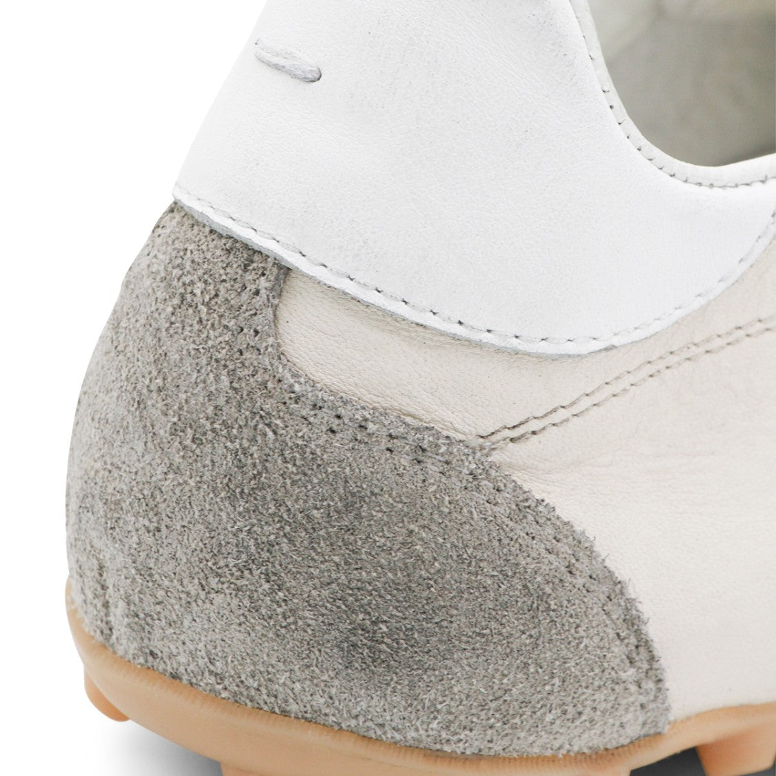 Maison Margiela Low-Profile Beige Leather Sneakers
