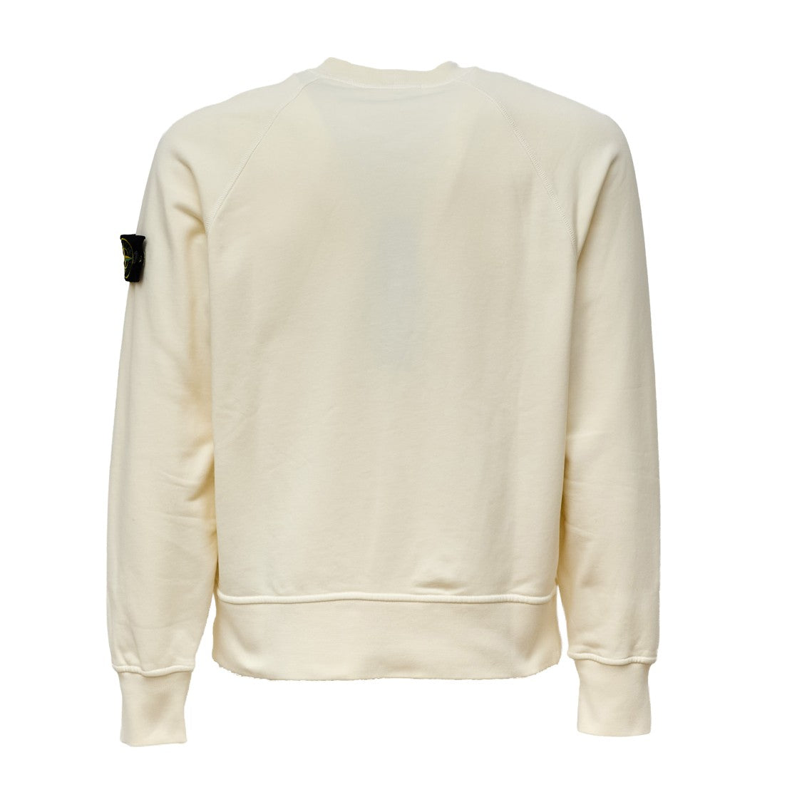 Stone Island Organic Cotton Fleece Sweatshirt With Ribbed Neckline