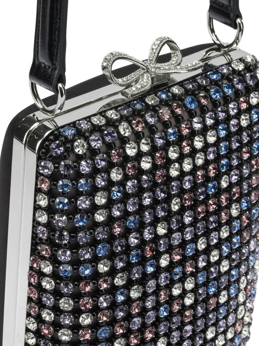 Self-Portrait Mini Multi Crystal Handbag