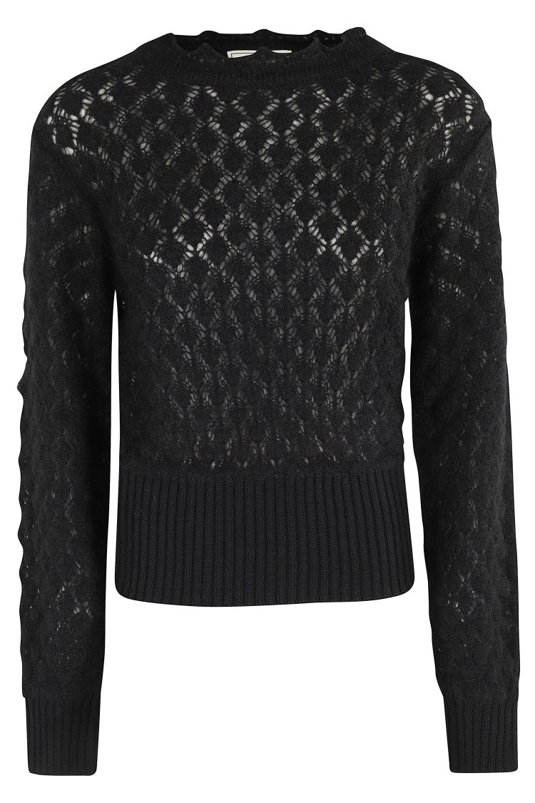 Blumarine Openwork Design Crew Neck Knit