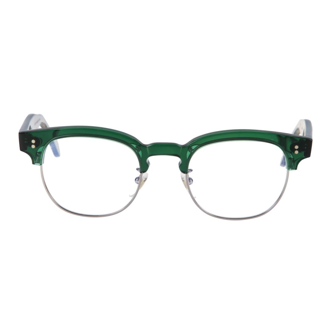 Kador Woody Cm Translucent Dark Green Semi-Rimless Eyeglasses