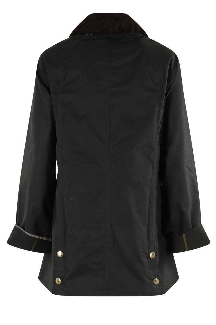 Barbour Sage Modern Beadnell Four Pocket Waxed Cotton Jacket