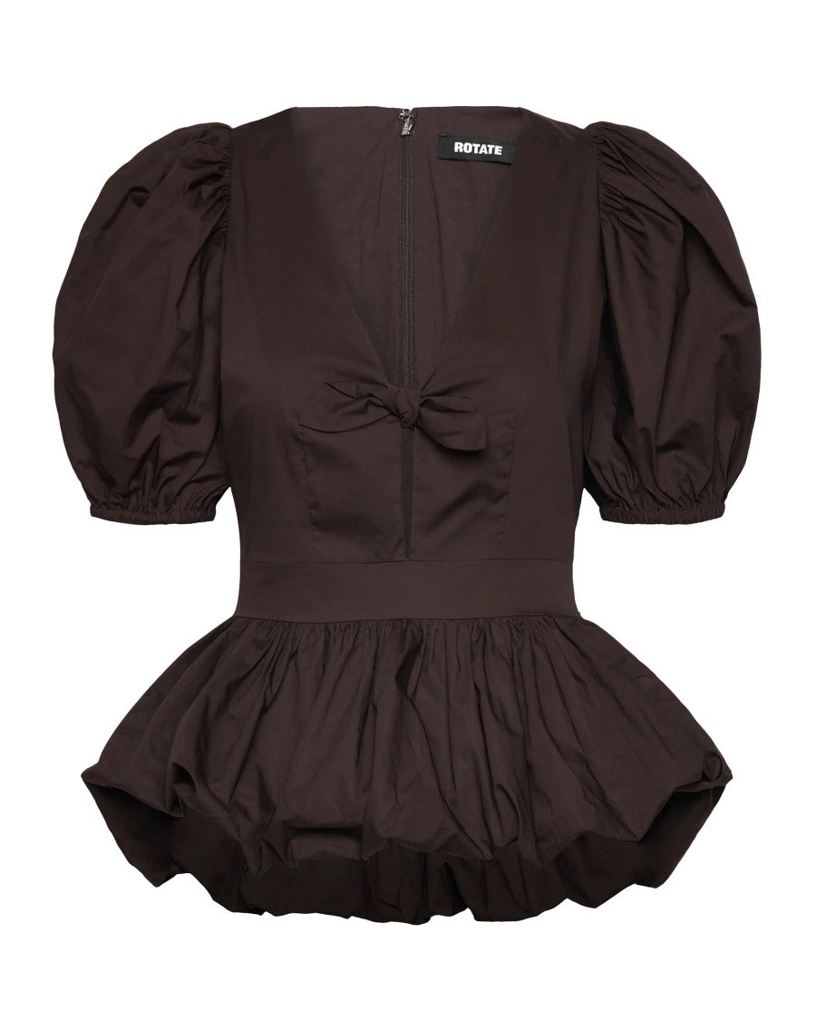 Rotate Bubble Molé Top Puff Sleeve Bubble Molé Top