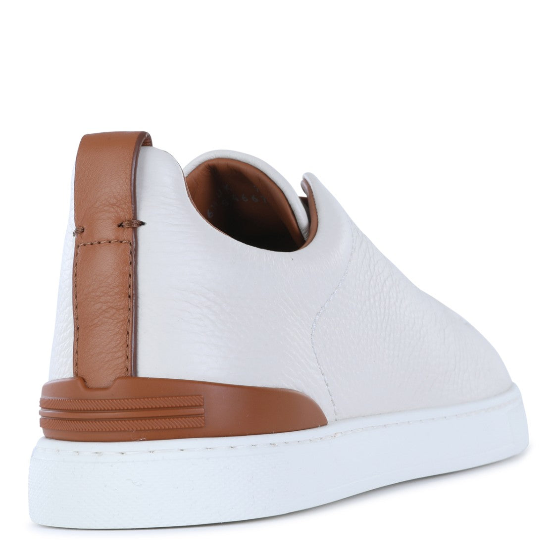 Zegna White Leather Sneakers
