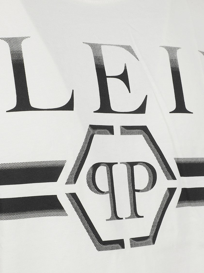 Philipp Plein Graphic Print T-Shirt With Hexagonal Logo Detail