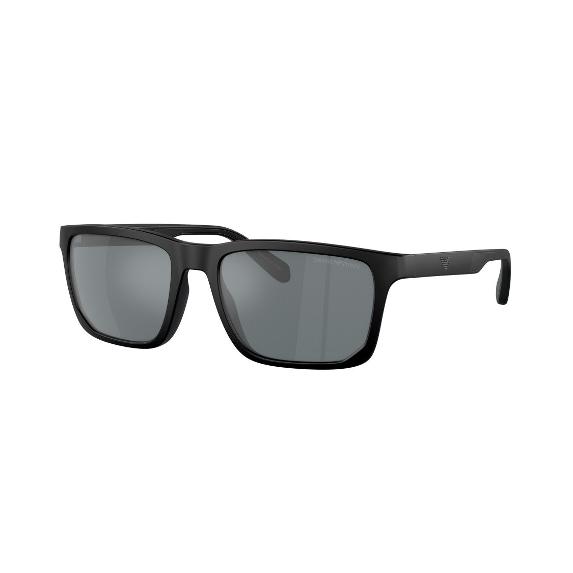 Emporio Armani 0Ea4219 Rectangular Matte Black Sunglasses With Durable Arms