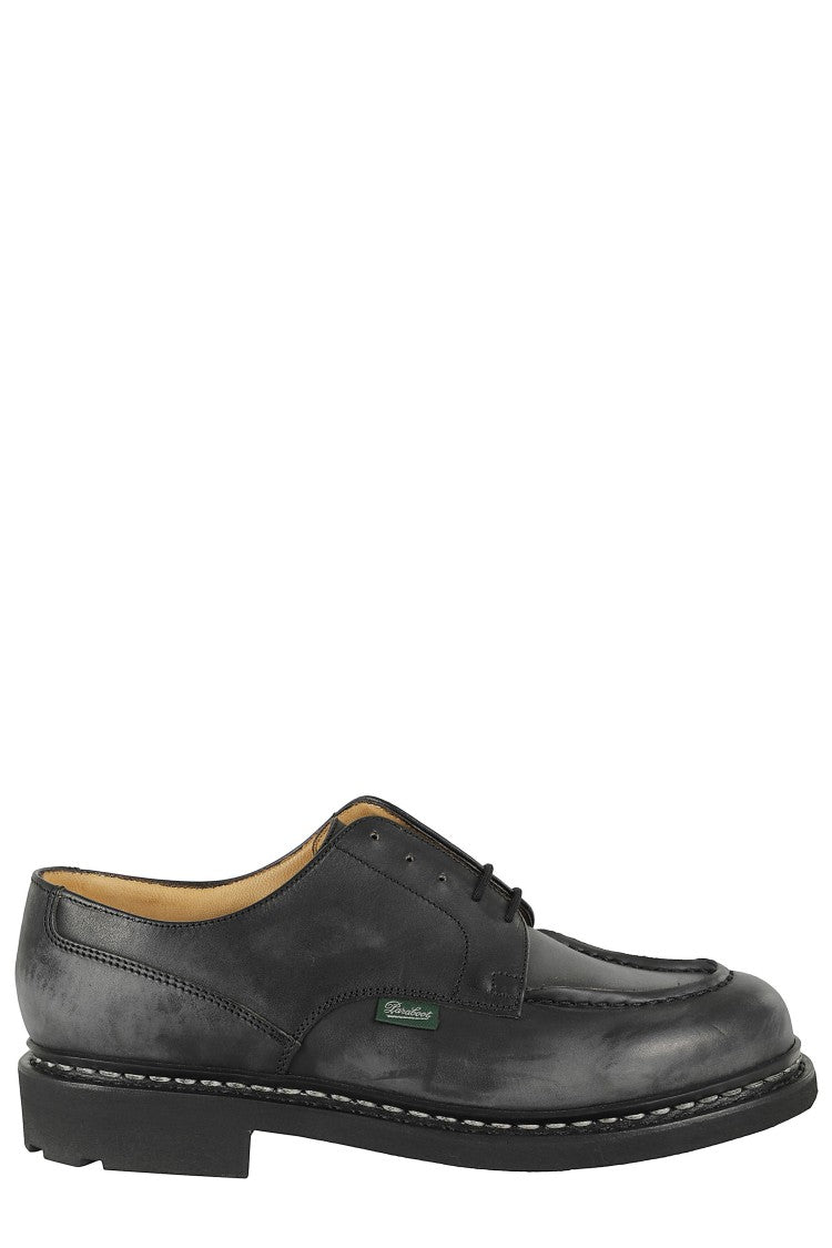 Paraboot Black Chambord Tex Leather Derby Shoes