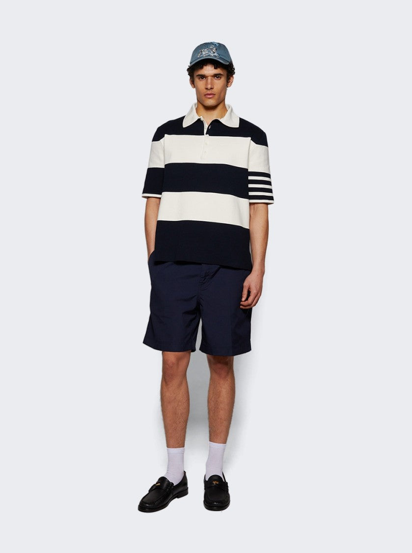 Thom Browne Typewriter Cloth Utility Chino Shorts Navy