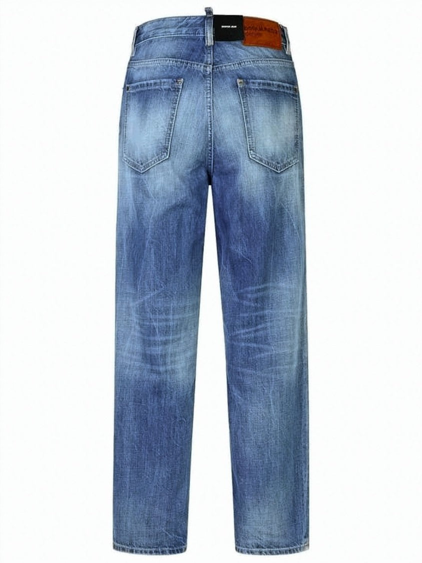 Dsquared2 Classic Five-Pocket Denim Trousers With Subtle Whiskering