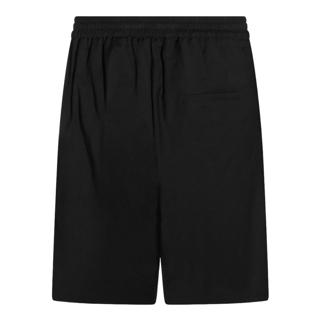 Seven Gauge Relaxed Fit Black Shorts With Adjustable Drawstring