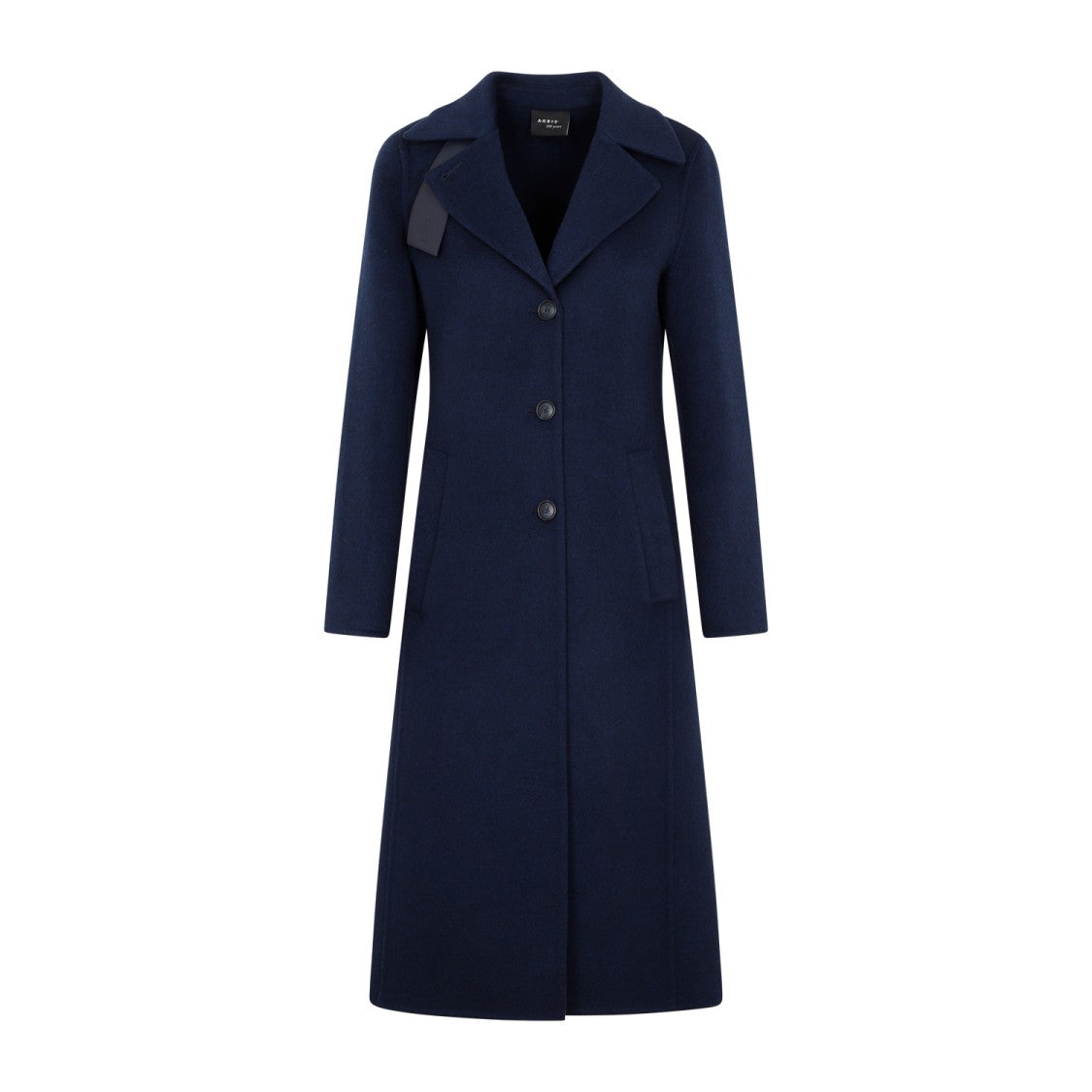 Akris Denim Blue Faby Cashmere Coat