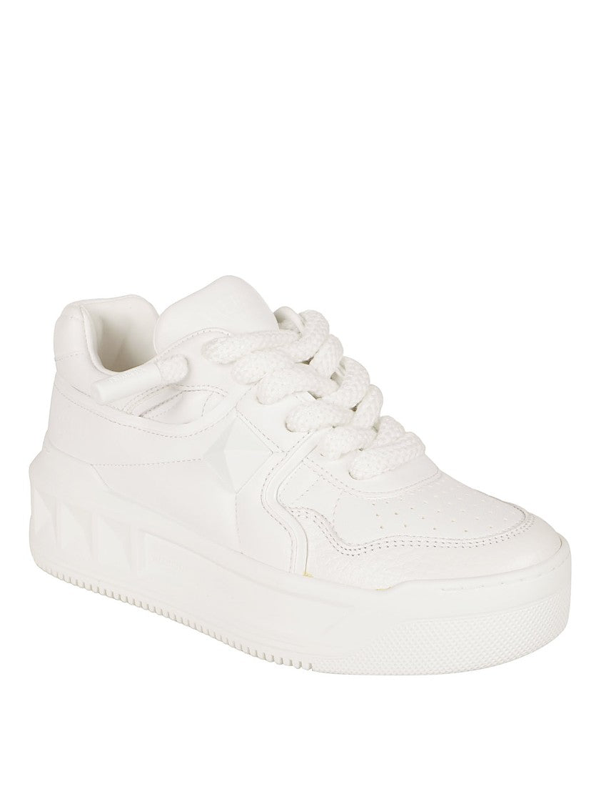 Valentino Garavani White Lambskin Sneakers With Sole