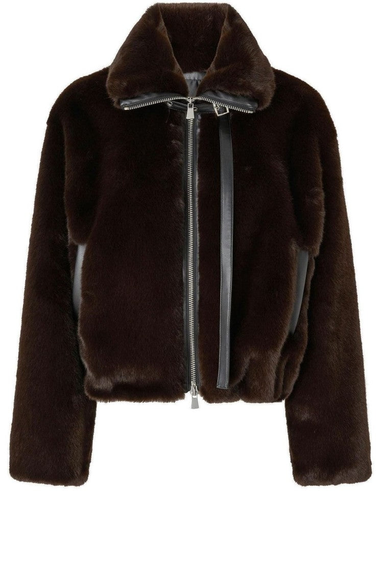 Pinko “Estebana” Faux Fur Jacket – Brown