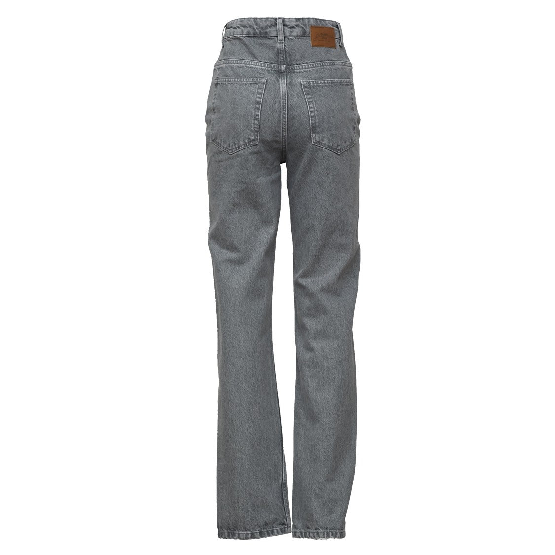 Ganni Rigid Denim Fold Straight-Leg Jeans