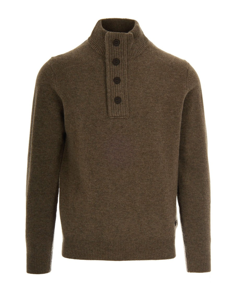 Barbour Brown Essential Patch Sweater