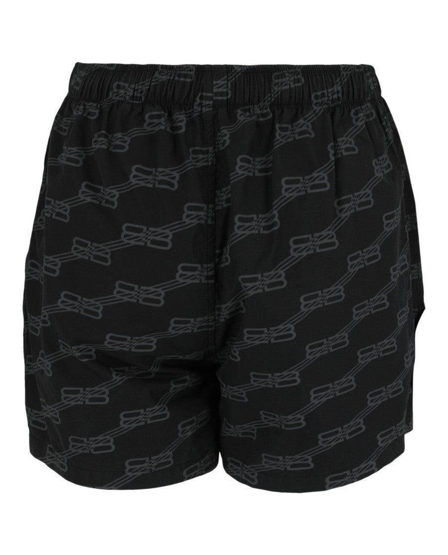 Balenciaga Bb Logo Monogram Pajama Shorts