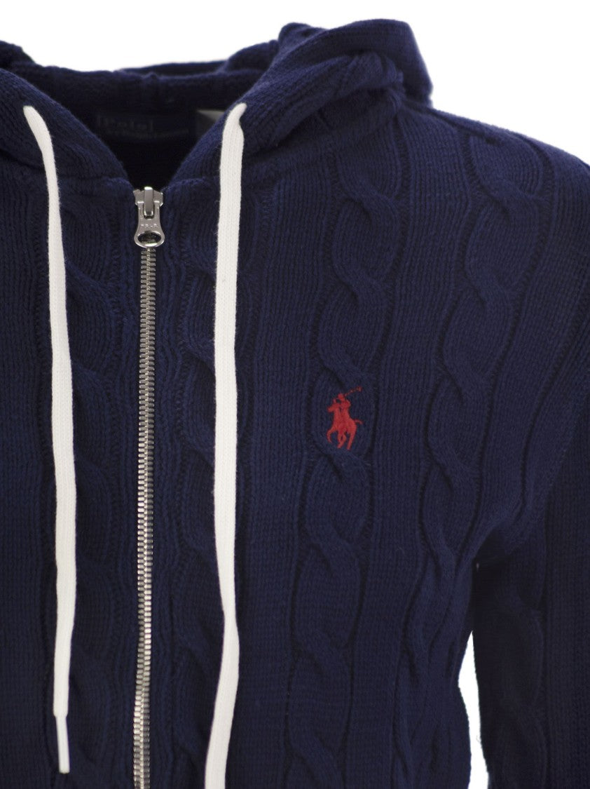 Polo Ralph Lauren Plaited Cotton Zip Sweatshirt