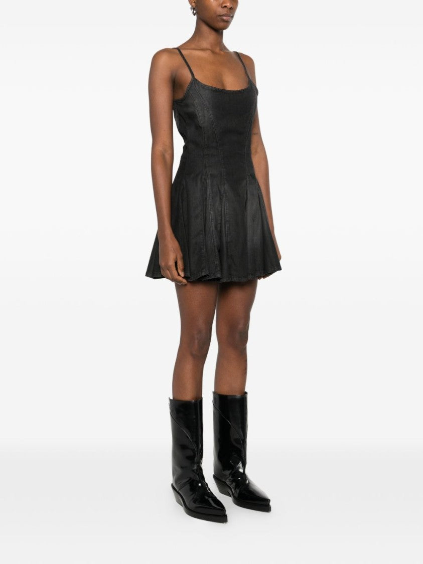Diesel Fitted Mini Dress With Flared Skirt And Adjustable Straps