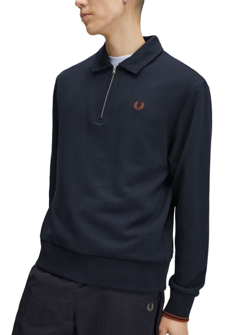 Fred Perry Felpa Premium Cotton Half-Zip Sweatshirt
