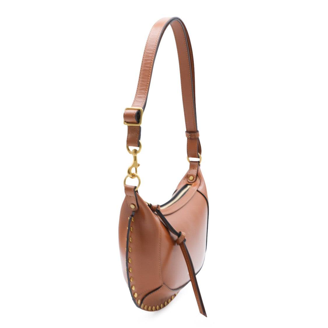 Isabel Marant Crescent-Shaped Shoulder Bag In Polished Leather