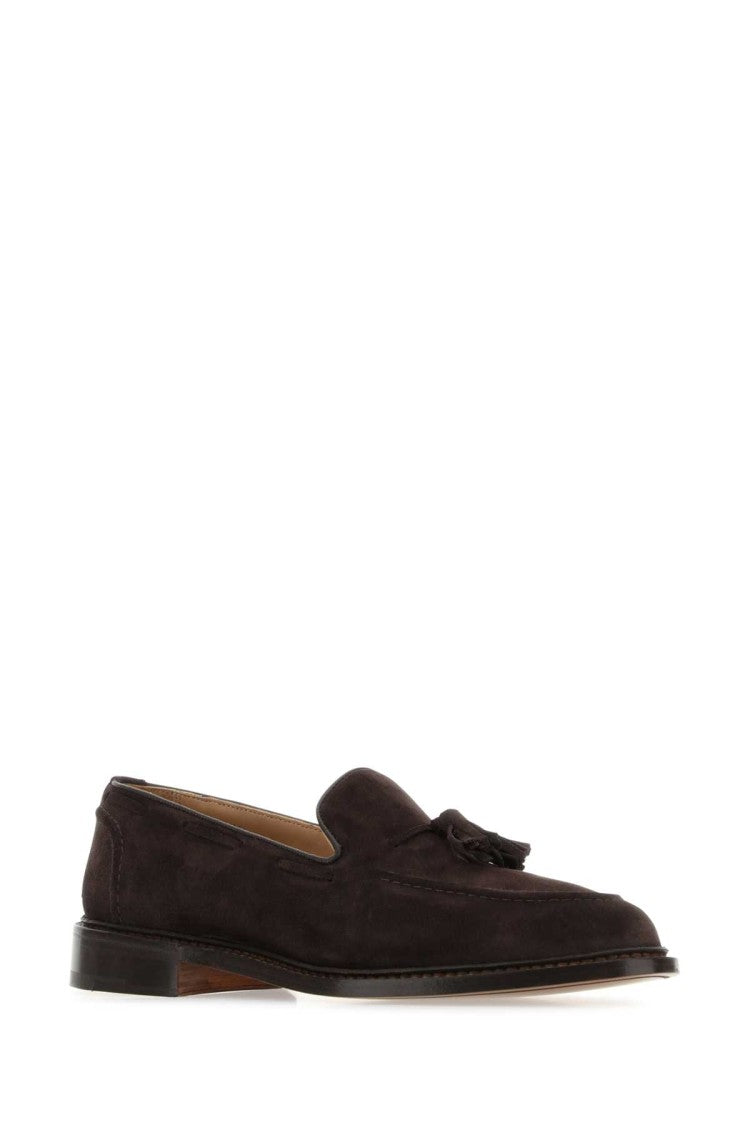 Tricker's Brown Suede Elton Loafers