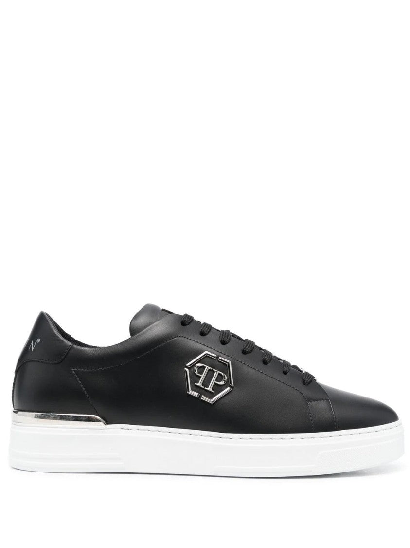 Philipp Plein Hexagon Leather Lo-Top Sneaker
