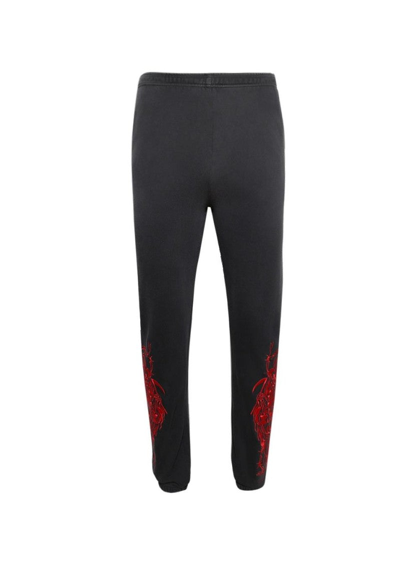 Warren Lotas Embroidered Serenity Reaper Joggers - Black