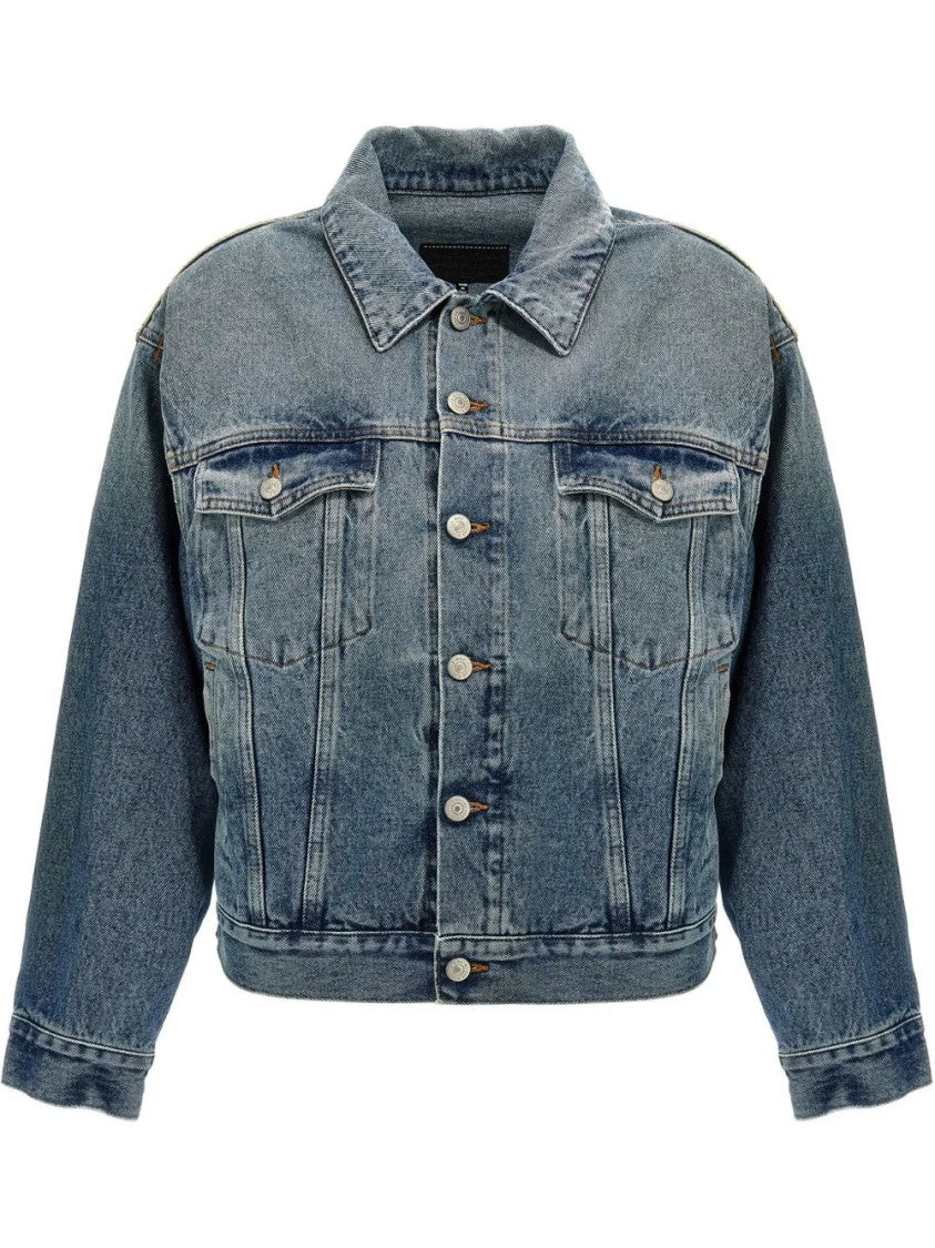 Mm6 By Maison Margiela Cut-Out Denim Jacket