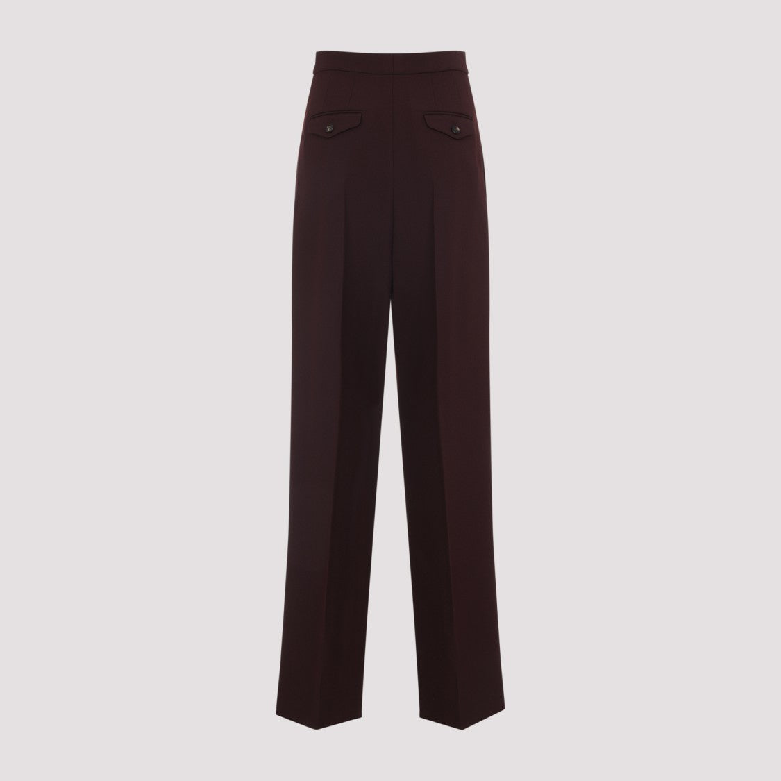 Chloé Tailored High-Waist Trousers With Buttoned Flap Pockets