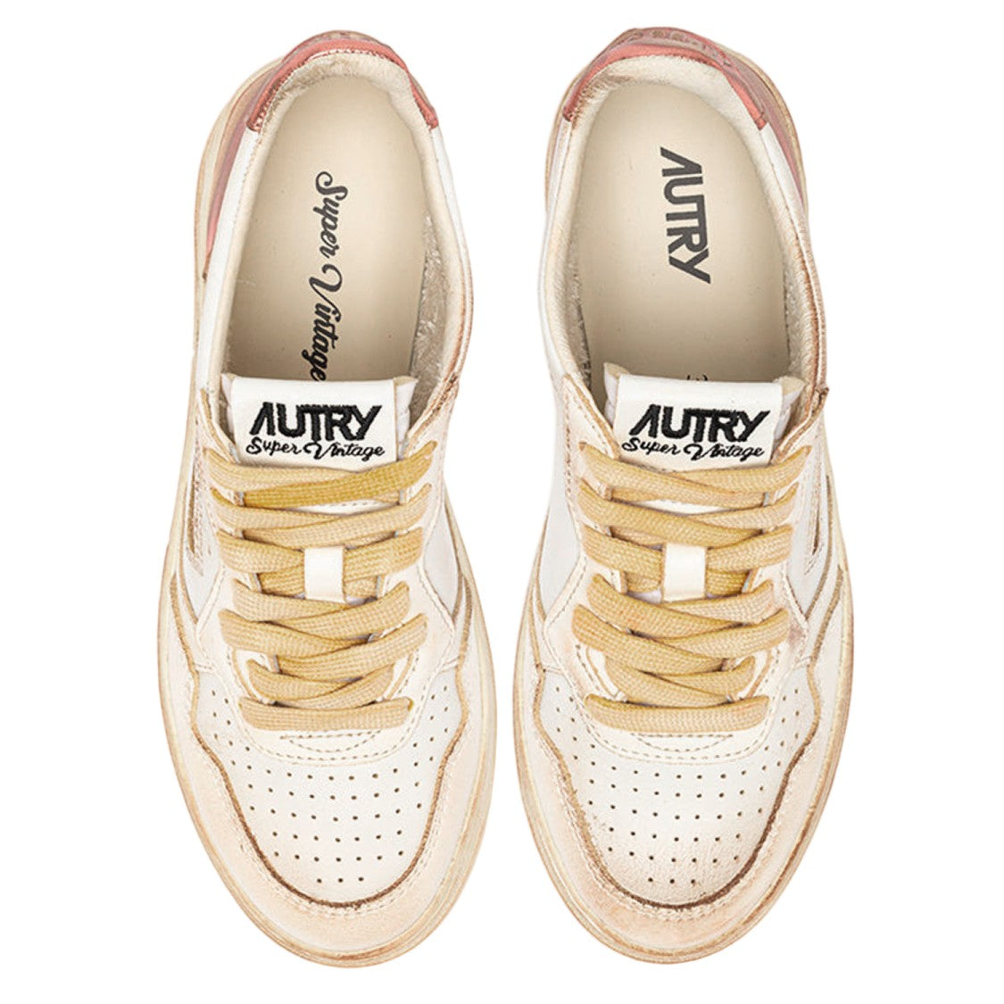 Autry Medalist Super Vintage Sneakers With Contrast Metallic Accents