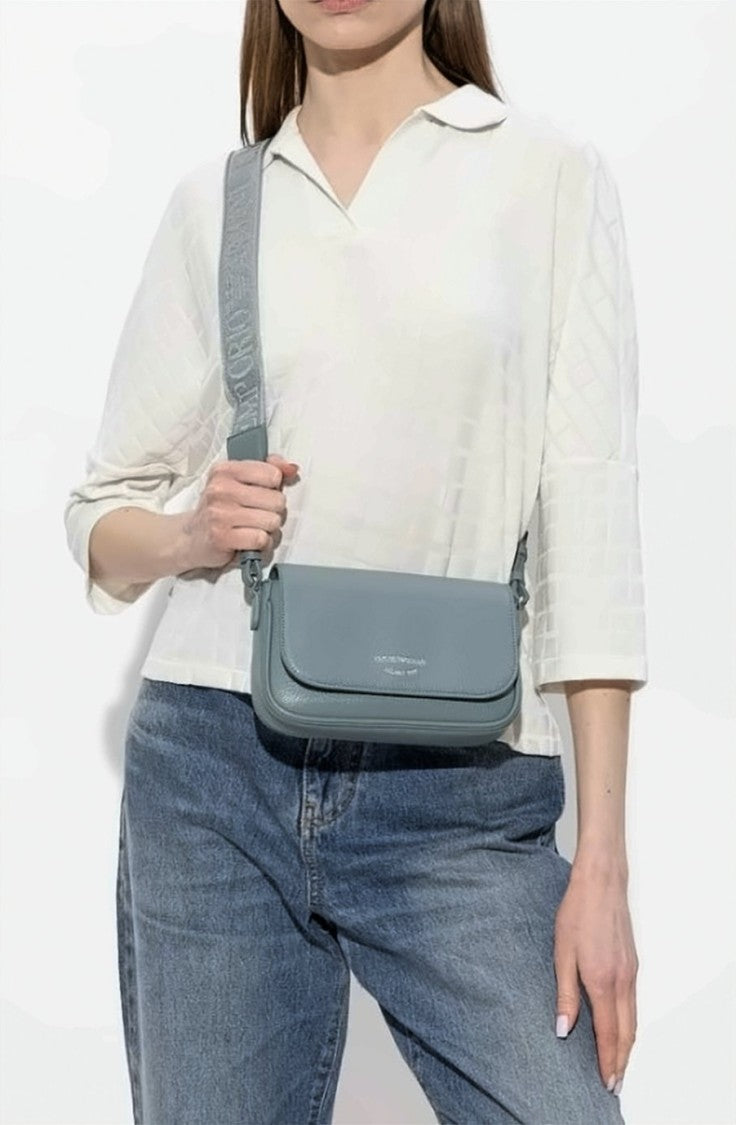 Emporio Armani Powder Adjustable Strap Logo Shoulder Bag